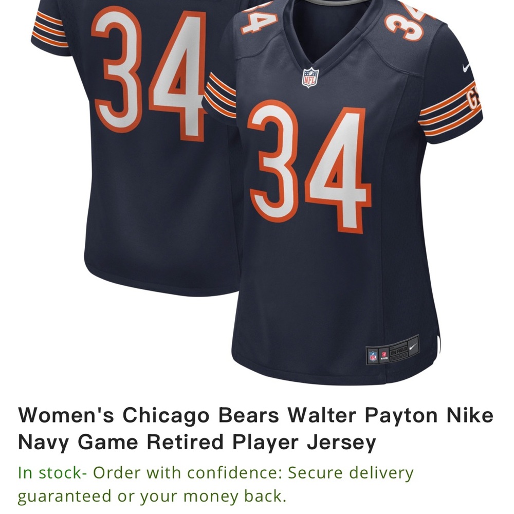 NFL Navy and Orange Jersey
